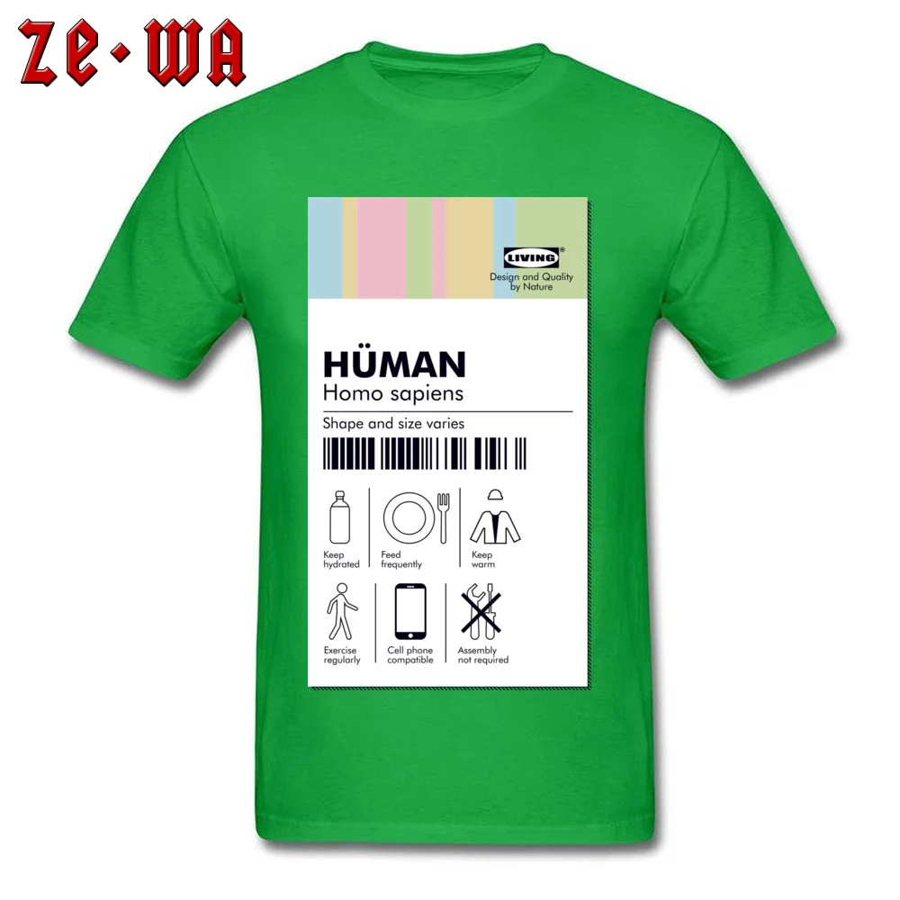 Family Tshirts Brand New Crewneck Human tag T shirt Pure Cotton Men T Shirt Casual Short Sleeve Sweatshirts Drop Shipping Human tag T shirt green