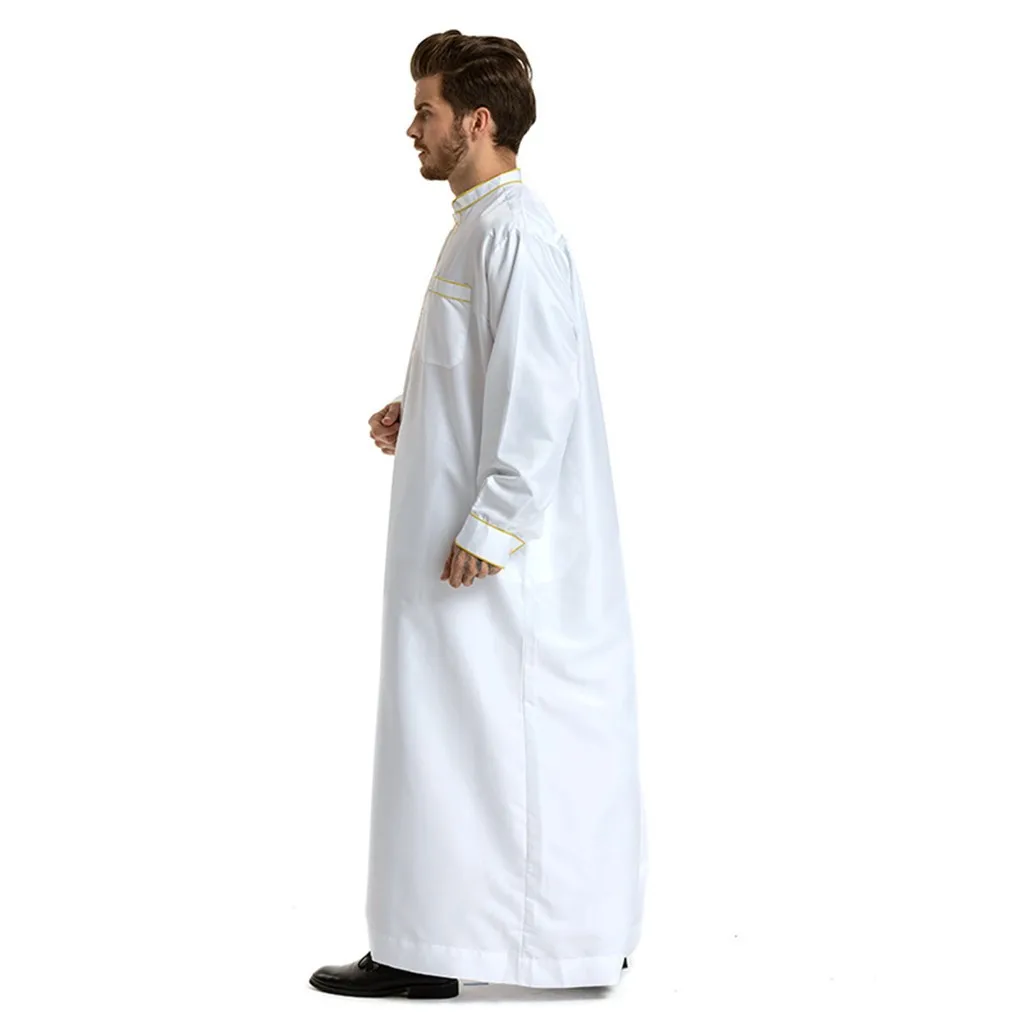 Новинка 2019 года для мужчин с длинным рукавом халат мусульманский Ближний Восток арабский длинный в этническом стиле вышитые 4,13