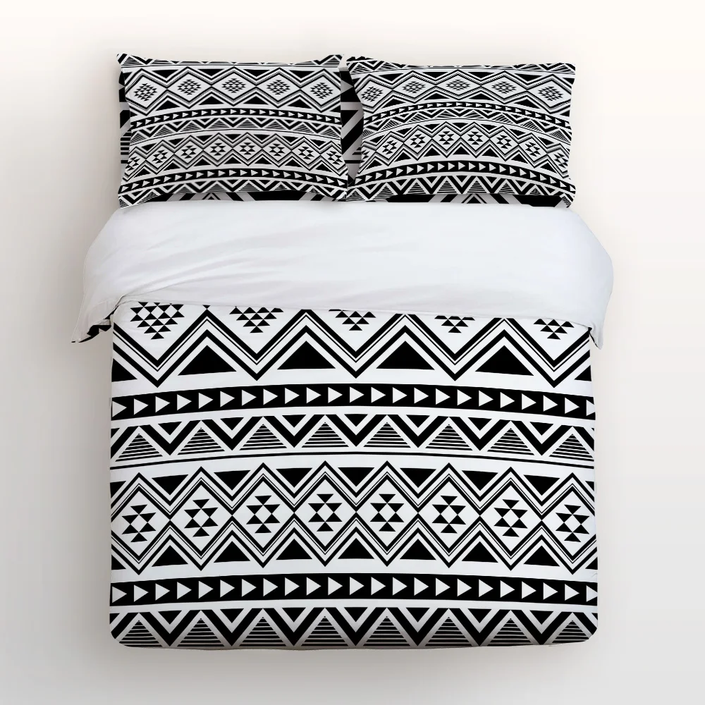 Us 94 47 5 Off Bohemian Style Doodle Decor Duvet Cover Set Cartoon Funny Design Navajo Geometry Pattern Print 4 Piece Bedding Twin Queen In