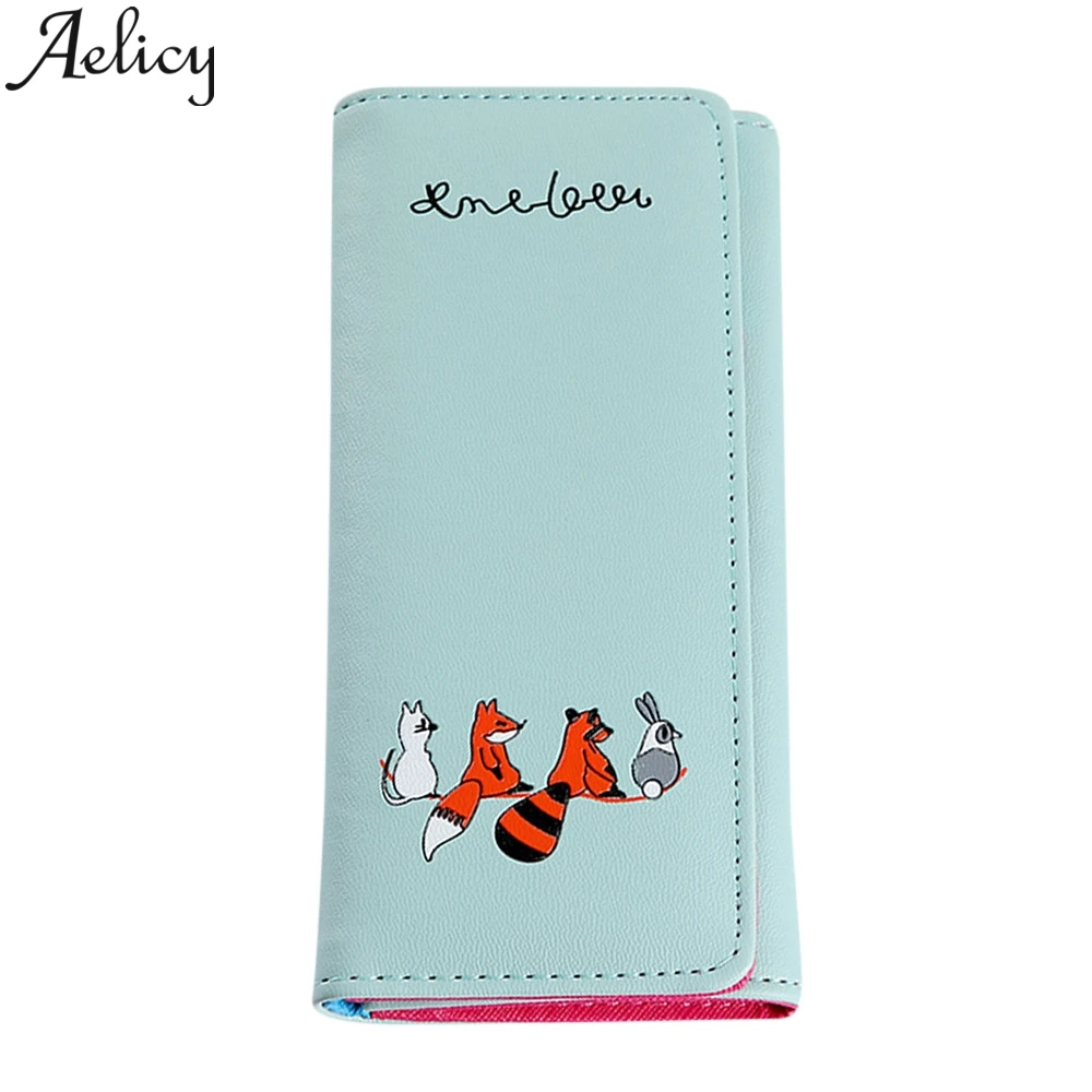 Женский Длинный кошелек Aelicy кожаные кошельки с отделением для монет и кредитных