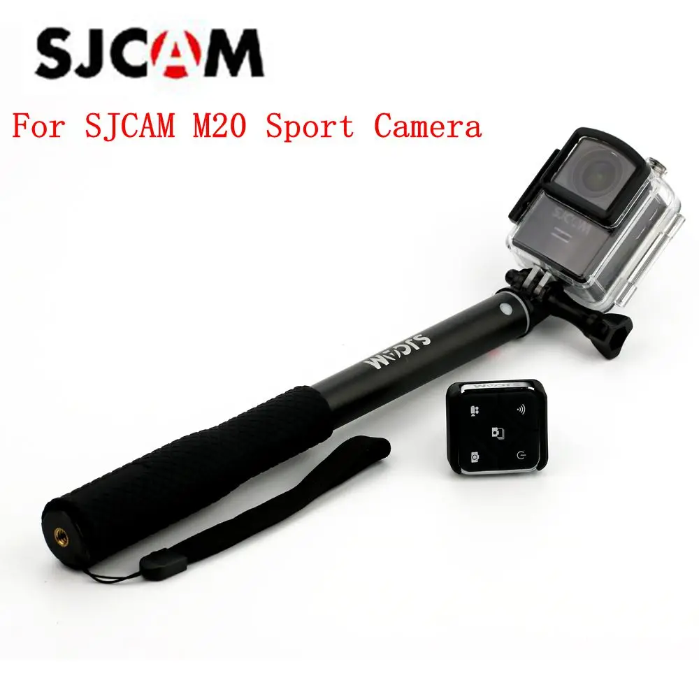 SJCAM Brand M20 Aluminum Pole Extendable Selfie Stick Handheld Monopod + WiFi Remote Control for SJCAM M20 Action Cameras цена SJCAM Brand M20 Aluminum Pole Extendable Selfie Stick Handheld Monopod + WiFi Remote Control for SJCAM M20 Action Cameras цены онлайн