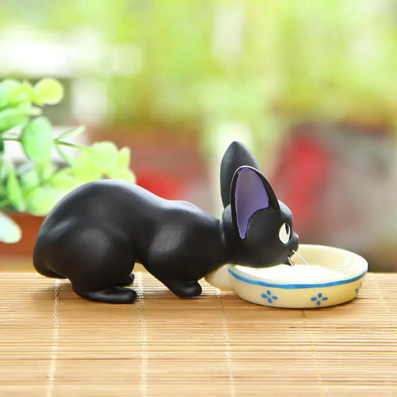 Kiki Cute Mini Black JiJi Cat Miyazaki аниме полимерная фигурка черная кошка коллекция игрушек