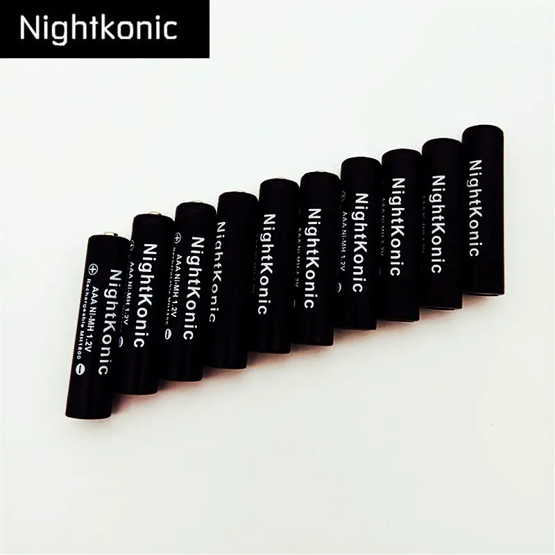 

Nightkonic 4 PCS/LOT 1.2V AAA Battery NI-MH Rechargeable Battery BLACK