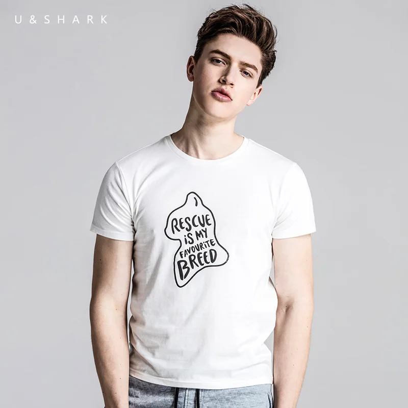 

U&SHARK 2018 New Cat Printed Cartoon T-shirt Men Summer Clothing 100% Cotton Tops Tees Male Street Style Tshirts Short Sleeve