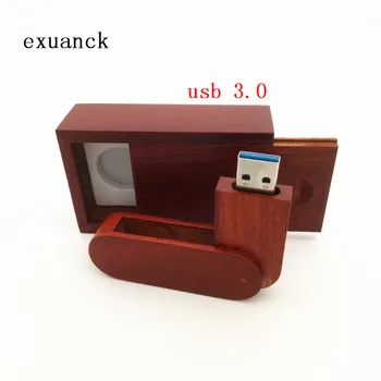

exuanck cusotm gift usb pen drive 4- 32GB usb 3.0 memory flash stick thumb red swivel wooden usb 64GB (over 10 pcs free logo)