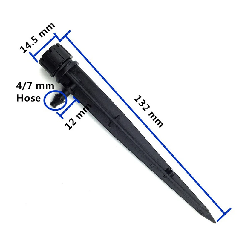 Full Circle Adjustable Garden Sprinkler 5" Stake-Stream Spray Irrigation Dripper Automatic Watering for 1/4 Inch hose 50 Pcs garden sprinkler plants irrigation kits garden irrigation nozzle drip irrigation sprinklers garden sprayer nozzles irrigation fittings