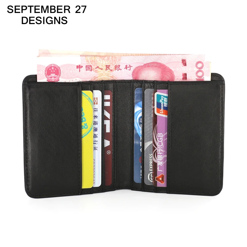 Wallet Men Top Brand Genuine Leather thin Short Wallets Vertical Small Clutches Mini Men&#39;s ...