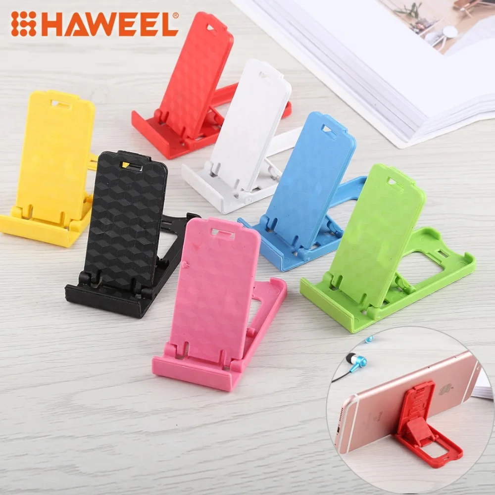 

HAWEEL Stand Holder For iPhone X Rotating Foldable Adjustable Plastic Desktop Holder For iPhone SmartPhone Random Color Delivery