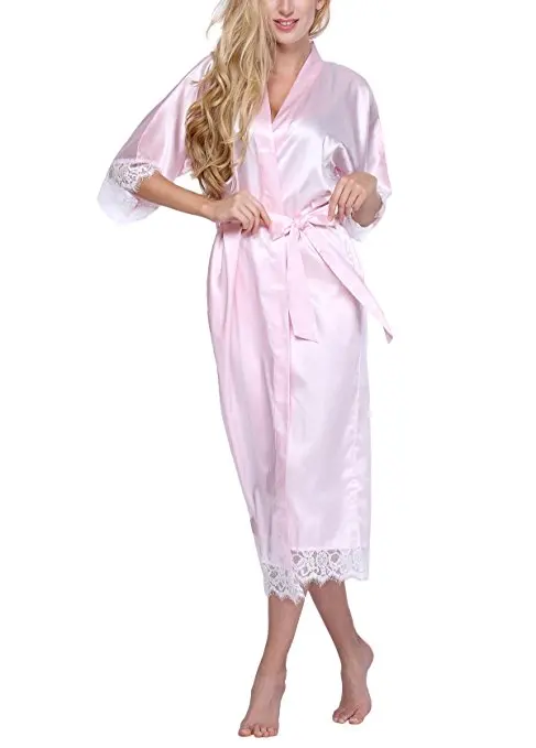 Высокое качество черный женский шелковый халат из вискозы сексуальное длинное белье пижамы кимоно юката Ночная рубашка плюс размер S M L XL XXL XXXL A-050