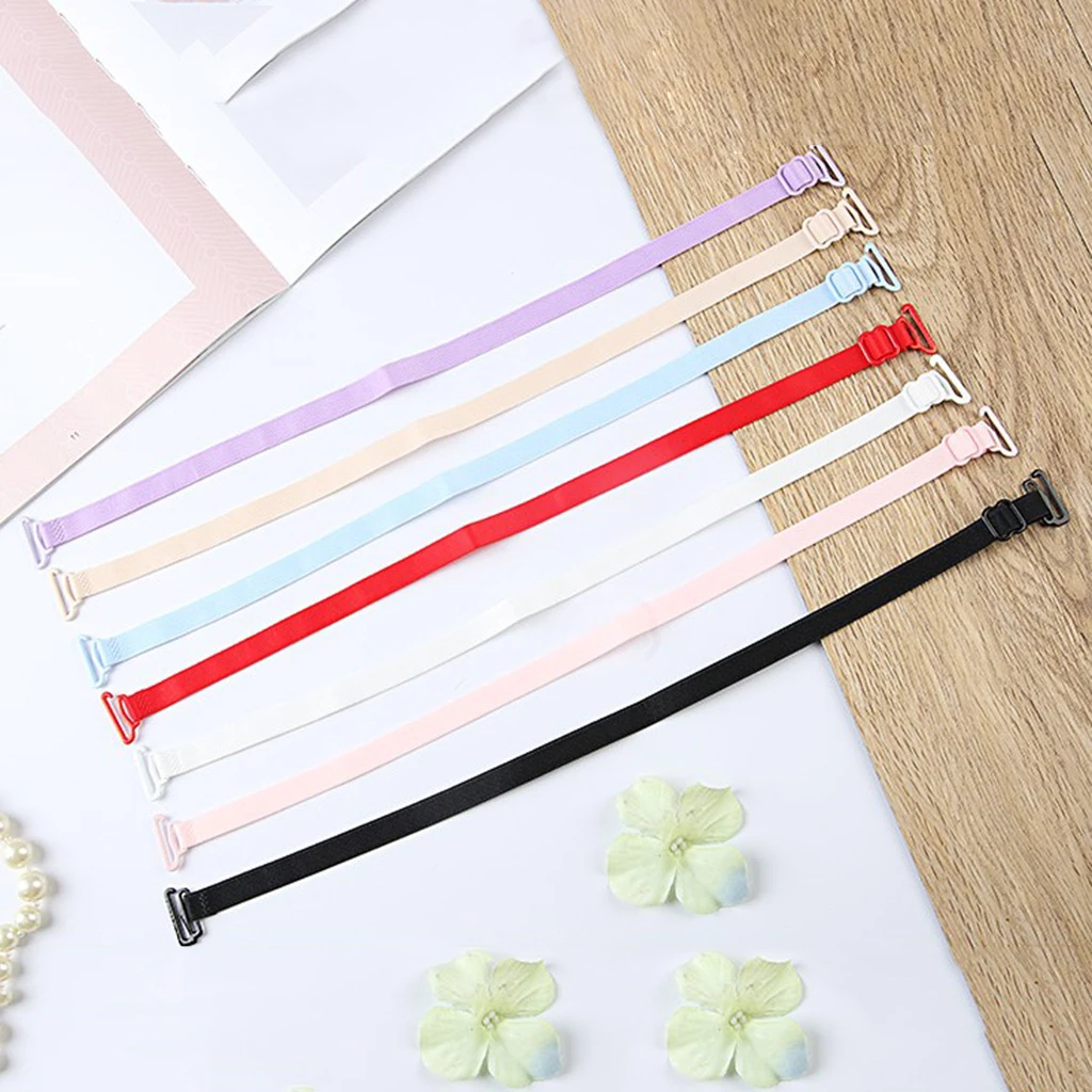 

1 Pair Nylon Bra Straps Women Solid Stretchy Adjustable Non-Slip Shoulder Strap Elastic Strap Holder Underwear Accessories