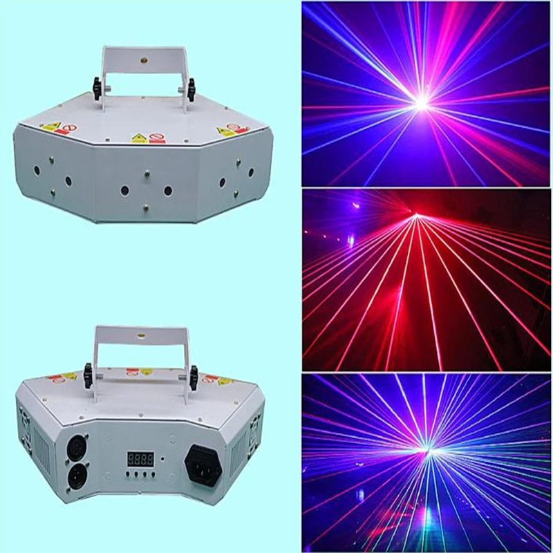 DJ stage effect light mini RGB laser light fan-shaped six eyees scanning lighting with DMX laser beam disco light for dj club DJ stage effect light mini RGB laser light fan-shaped six eyees scanning lighting with DMX laser beam disco light for dj club