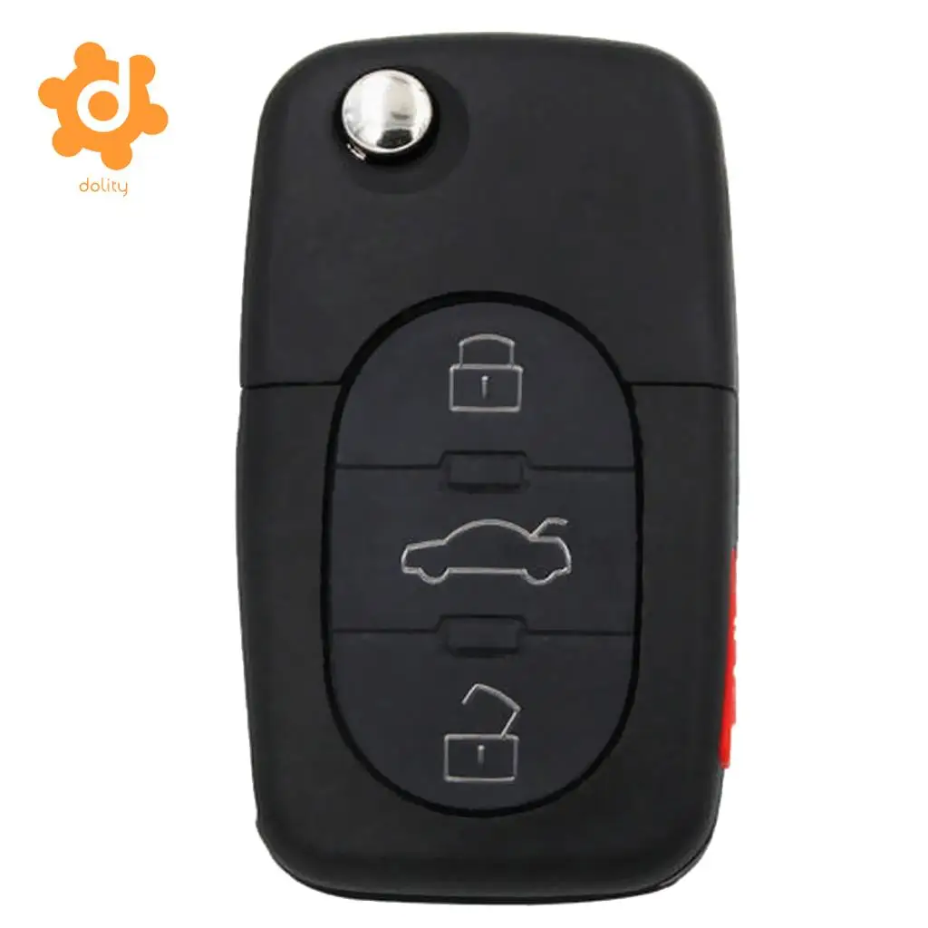 4 Buttons Remote Control Uncut Flip Car Key Fob for Audi A4 A6 A8 S4 TT