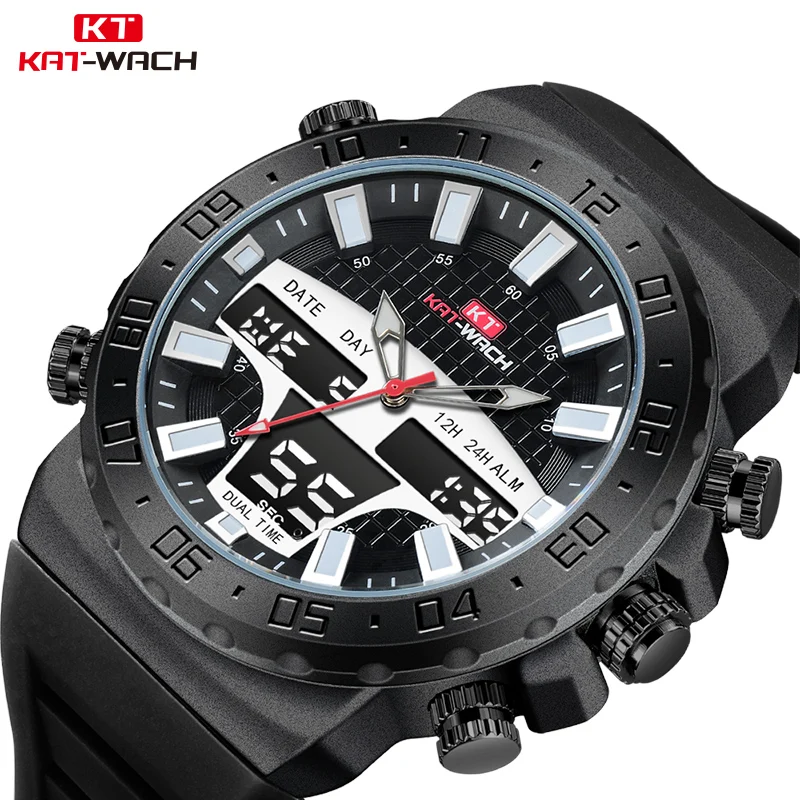 

KAT-WACH Luxury Brand Watches Men Sports Watches Waterproof LED Digital Quartz Men Military Wrist Watch Clock Relogio Masculino