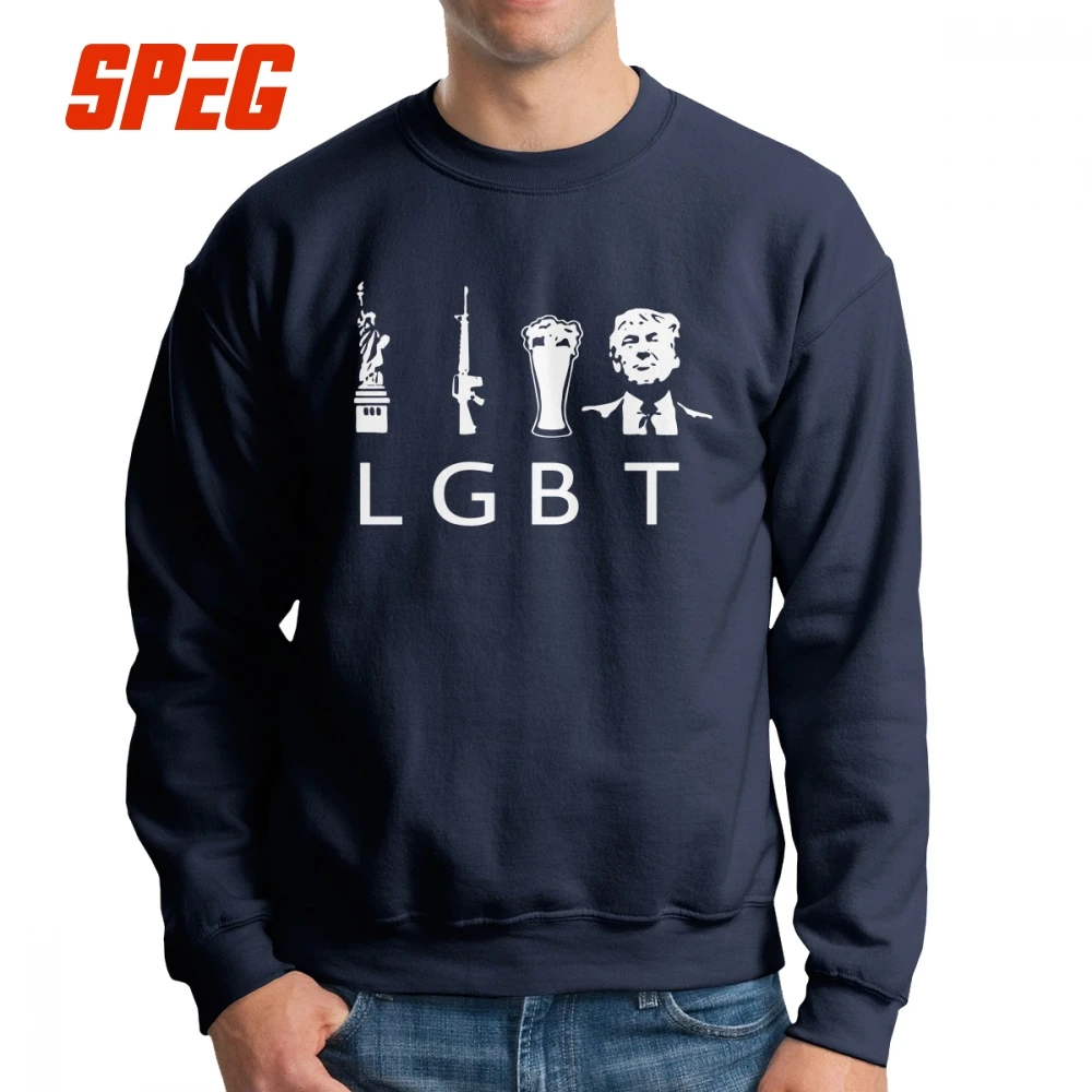 

Men Liberty Guns Beer Trump Funny Hoodie Hip-hop Sweatshirt 100% Organic Cotton Original Pullover Tops