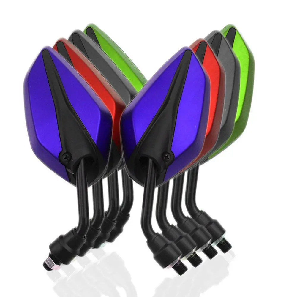 1pair Color Universal 10mm Motocross ATV Off-road Dirt Pit Bike Motorbike Side Mirror Moto Rearview Motorcycle Mirrors