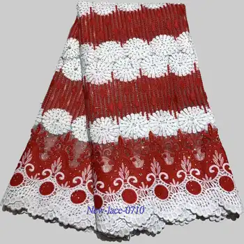 

African Lace Fabric 2019 Embroidered Nigerian Laces Fabric Bridal High Quality French Tulle Lace Fabric For Women Dress 04