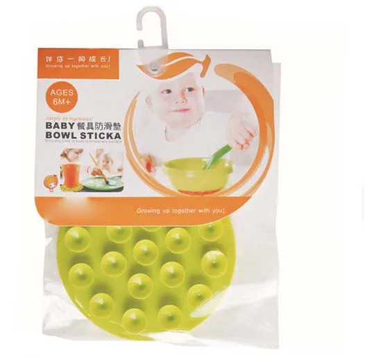 New Anti-slip baby suction cup mats 19 holes Two sidedtableware sucker mats coaster Bowl dish bowl cup non-slip pad coaster