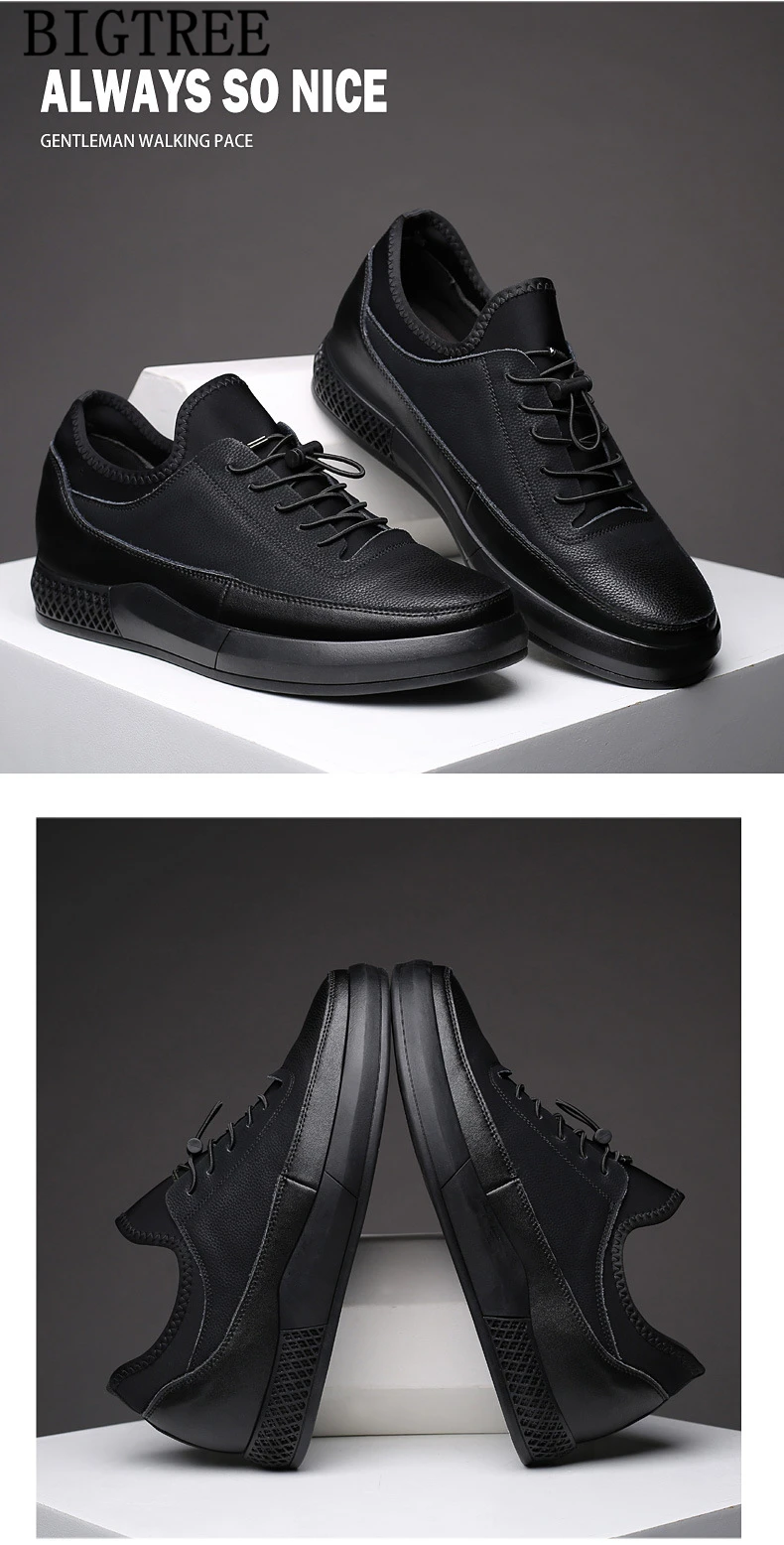 Мужская обувь, увеличивающая рост; дизайнерская брендовая мужская повседневная обувь; горячая распродажа; Мужская обувь из натуральной кожи; zapatillas deportivas hombre ayakabi