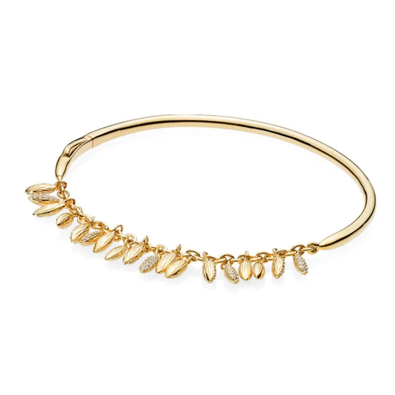 

925 Sterling Silver Bead Charm Bracelet Fit Original Pandora Shine Floating Grains Bangle For Women Fine Jewelry Birthday Gift