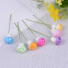 10 шт 2 см красочные искусственные мини-грибы, миниатюры Сказочный Сад Террариум с мхом смолы ремесленные украшения ставки ремесло