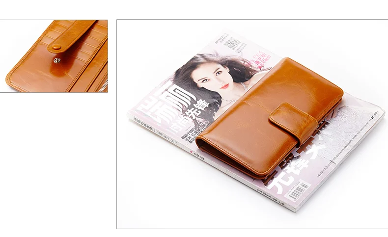 MOXI женская сумка для телефона из натурального воска, кожаный женский кошелек высокого качества, 16 карт, Женский кошелек, визитница