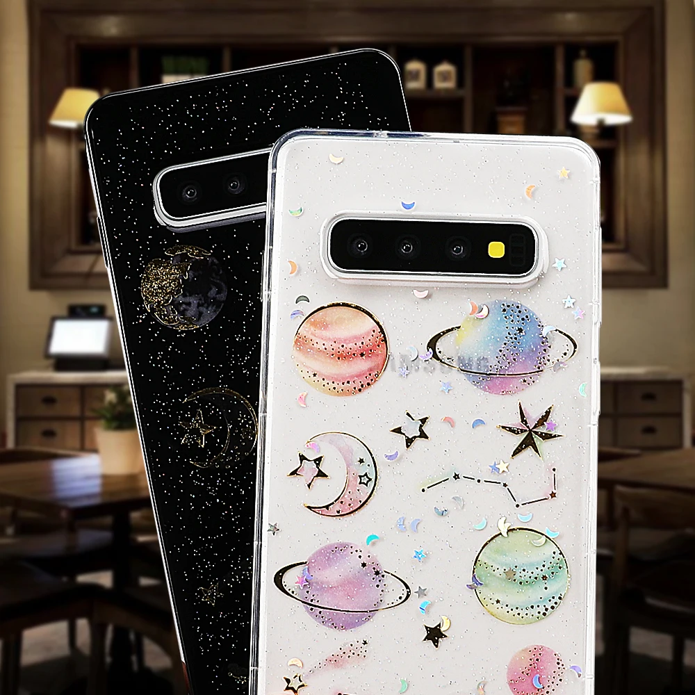 Эпоксидный чехол для телефона LOVECOM для samsung Galaxy Note 10 A10 A20 A30 A40 A50 A60 A70 S10 Planet Star Прозрачный чехол для телефона из ТПУ