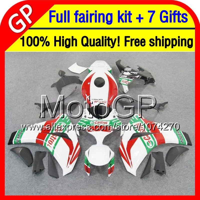 7 подарки Castrol красный Для HONDA CBR1000RR CBR1000 RR 08 09 10 11 40GP23 CBR 1000RR Зеленый 08-11 1000 2008 2009 2010 2011