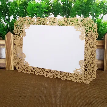 

30pcs elegant lace welfare envelope laser cutting luxury vine wedding invitation card wedding party decoration 6ZH13