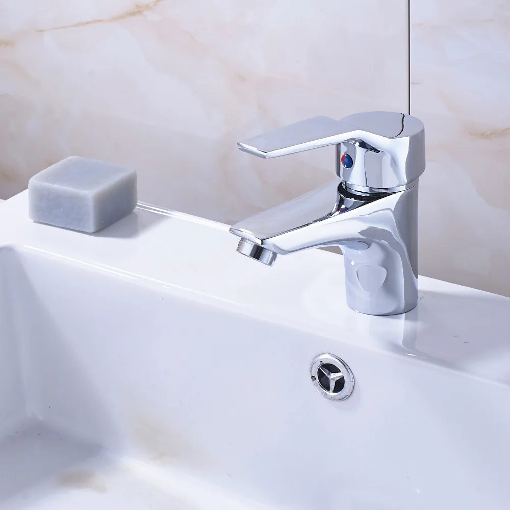 

Deck Mount Bathroom Faucet Hot And Cold Water One Handle/Hole Faucet Mixer Tap