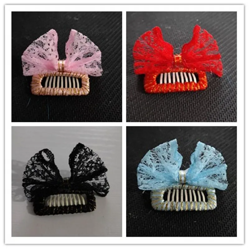 

Dog Grooming Clip dog square bb broken hair clip bangs pin comb clip handmade black lace butterfly dog hair clip