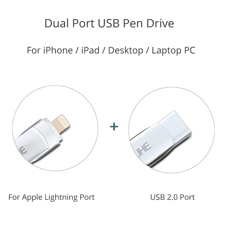 Personalizado флеш-накопитель Lightning USB флеш-накопитель 32 Гб 64 Гб для iPhone 16 Гб 128 ГБ флеш-накопитель для iPhone память