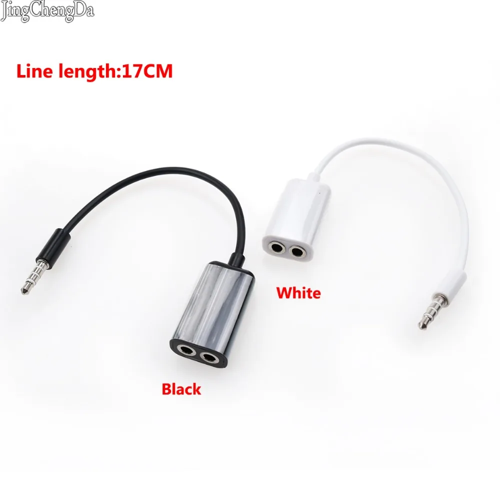 JCD 3.5mm 1Male To 2 Female Audio Headphone Headset Earphone Splitter
