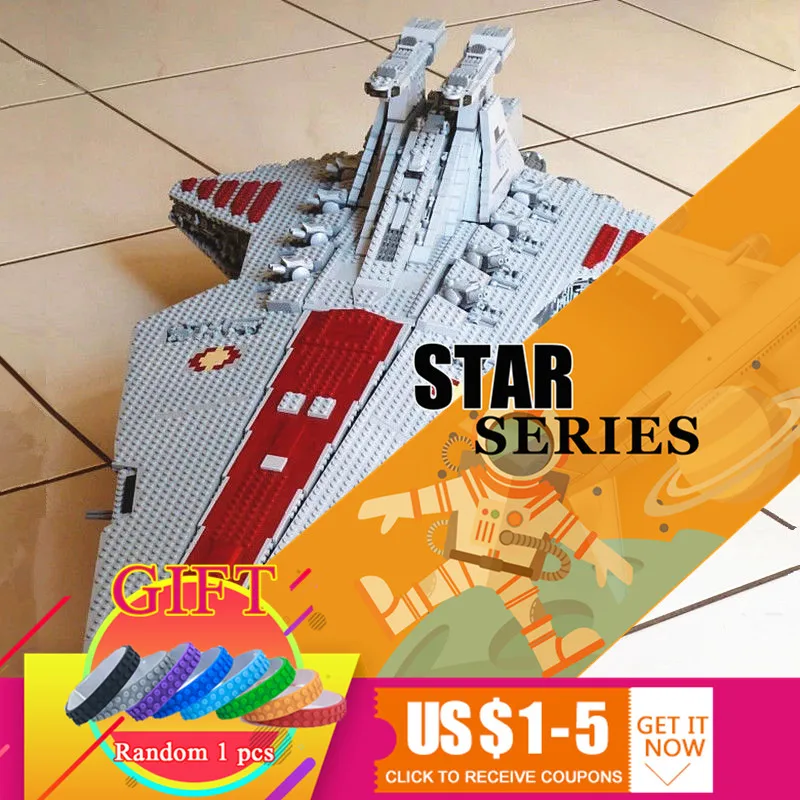 

05077 6125Pcs Star The Ucs Wars ST04 Republic Cruiser war Set Educational Building Blocks toys lepin