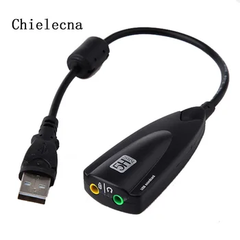

Chielecna External Sound Card USB 2.0 Virtual 7.1 Channel CH 3D USB Audio Sound Card Adapter Converter for Laptop