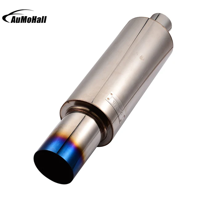 Car Tailpipe Twin Exhaust Tail Tip Trim Bend Muffler Rear Pipe Stainless Steel