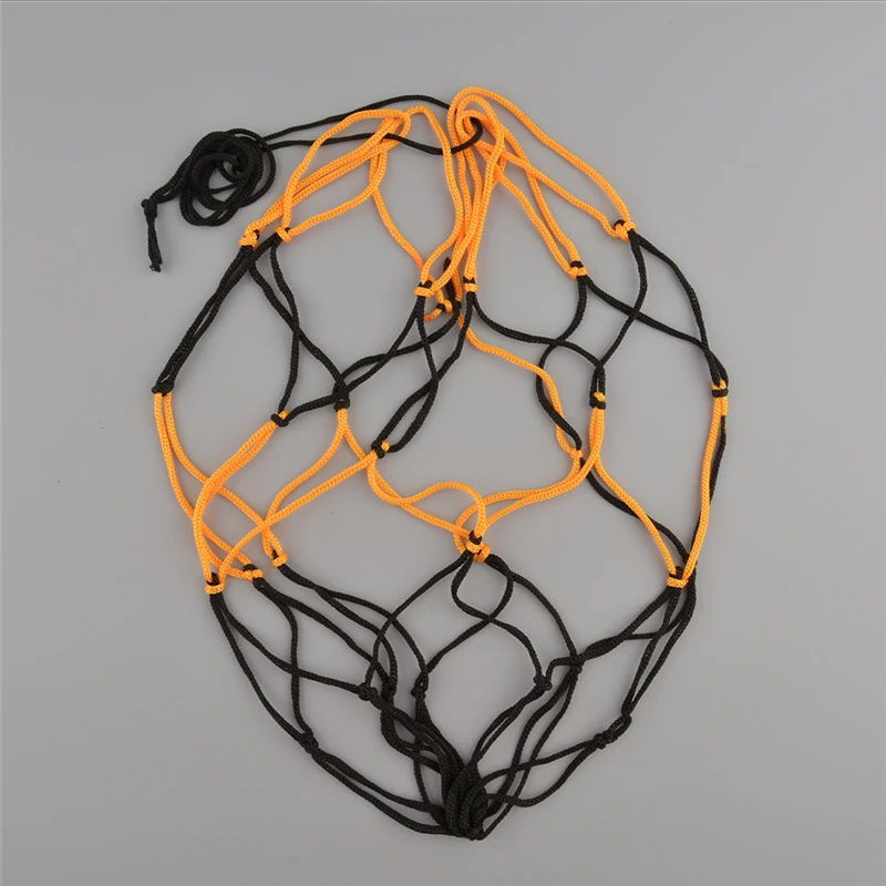 Black&Yellow Net Bag Mesh For Volleyball Basketball Football Soccer Multi Sport Game Ball Carry Nylon Outdoor Durable Standard