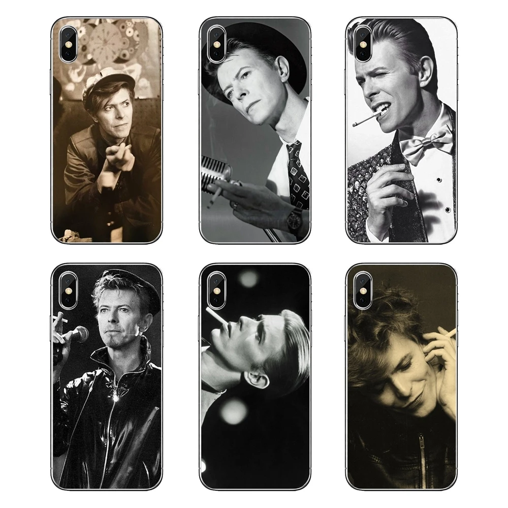 Для iPod Touch iPhone 4 4S 5 5S 5C SE 6 S 7 8 X XR XS Plus MAX David Bowie Smoking Glam Rock прозрачные мягкие чехлы |