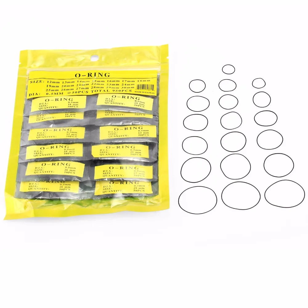950 шт. много резиновых круглый уплотнительное кольцо Водонепроницаемость часы