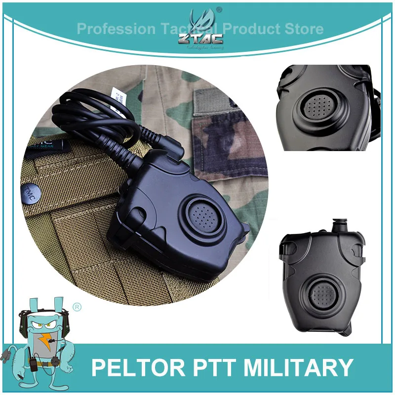 Z-Tac Tactical Peltor Bowman Elite II Военная гарнитура PTT кабельный разъем для двигателя ol Kenwod Midland Phone Radio Z112 для Wargame