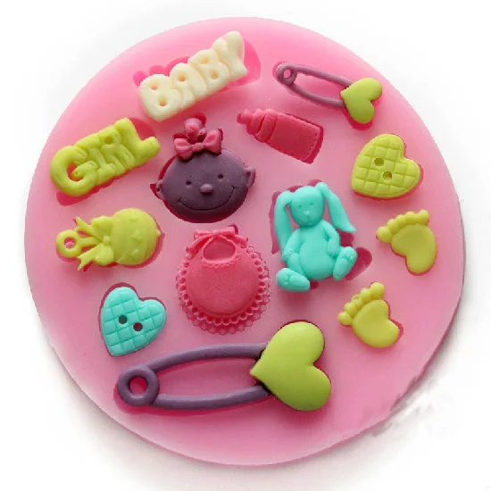 Мини 3D серии * Fondant baby gum паста Силиконовая форма staff для леденцов Форма мороженого