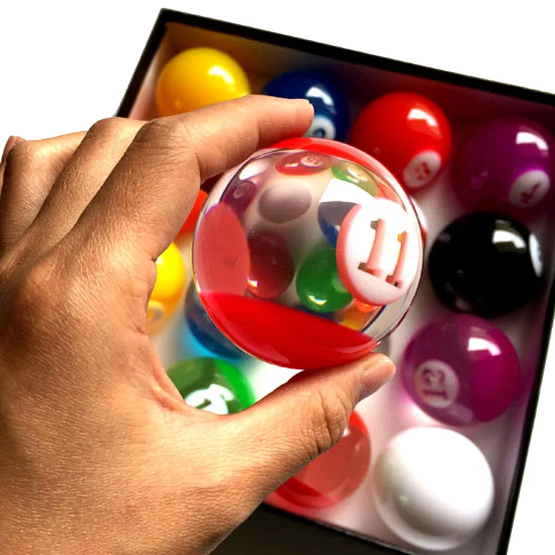 Xmlivet полный набор прозрачных красочных бильярдных шариков 57,25 мм международный стандарт игры в бассейн шарики смолы для бильярда