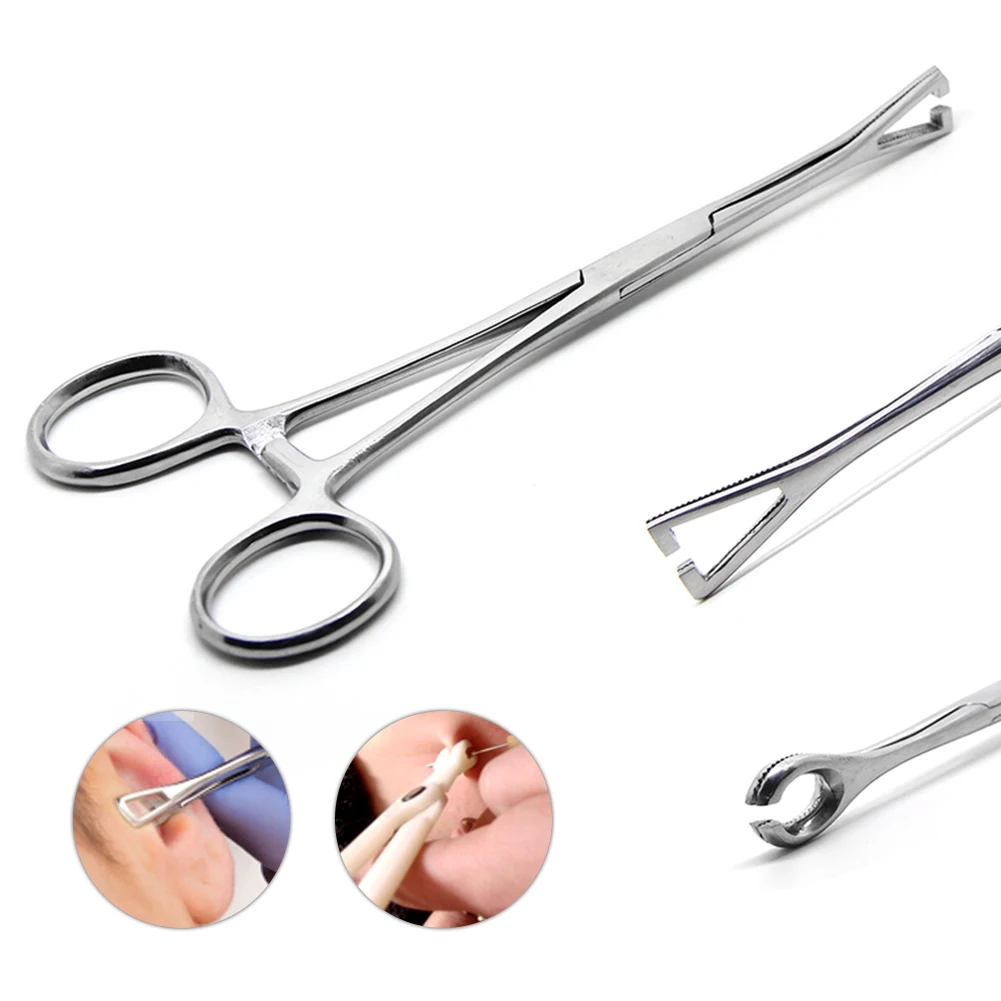 

High Quality Professional Steel Ear Nose Lip Tongue Navel Septum Tool Forcep Plier Clamp Anti-allergic Body Piercing Kits Tools