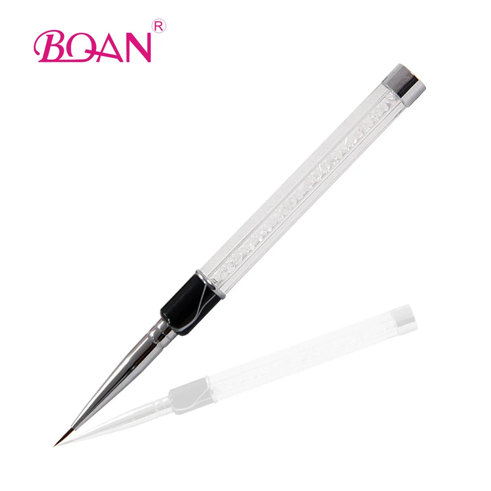 

10 Pcs New Developed Acrylic Handle Rhinestone Decoration Nail Drawing Brush Free Shipping