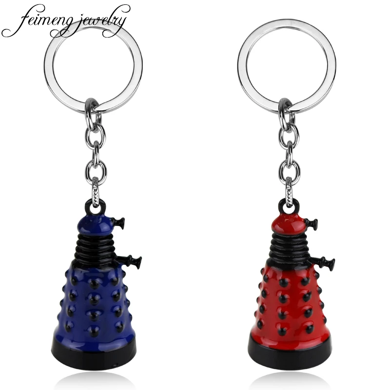

Doctor Who Keychain Mysterious Dr Dalek Alien Robot Metal Keyring For Men Fashion Car Key Chain Chaveiro Trinkets Gifts