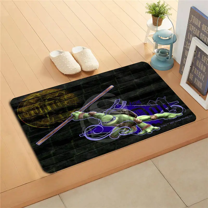 W6204 Custom Teenage Mutant Ninja Turtles Watercolor Painting Doormat