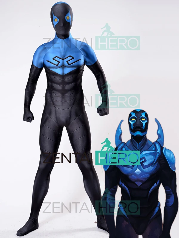 3D Printed Blue Beetle Cosplay Costume Ted Kord Version Spandex