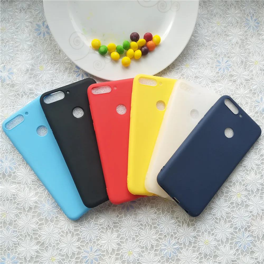 Macarons Color TPU Silicone Frosted Matte Case for Huawei Enjoy 8/nova2 lite Simple Solid Soft Cases | Мобильные телефоны и