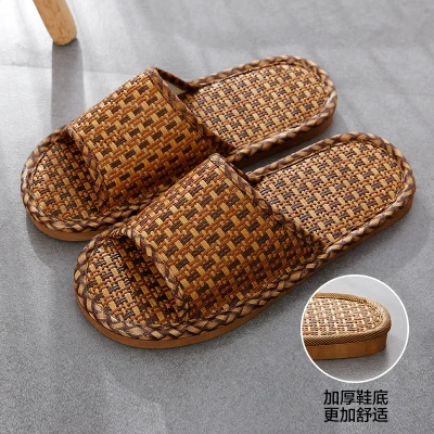 Cool Indoor Sandalen Slippers Vrouwen Zomer Stro Natuurlijke Bamboe Rotan  Slippers Originele Ecologie Linnen Zachte Zool Schoenen Liefhebbers|Slippers|  - AliExpress