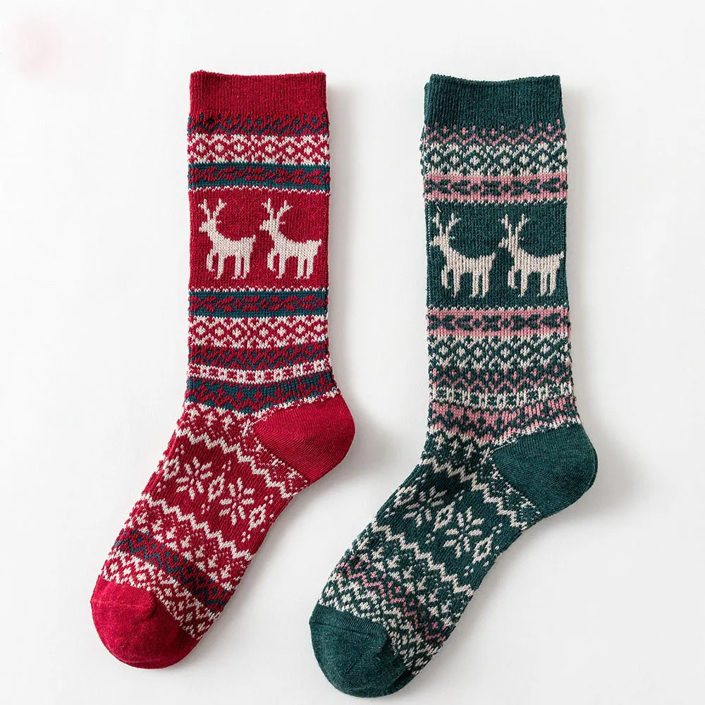 Новинка; сезон осень-зима; новогодний Санта-Клаус; Рождественский подарок; носки с изображением снежного лося; длинные носки; хлопковые носки для мужчин и женщин; европейские размеры 35-41; 030jk