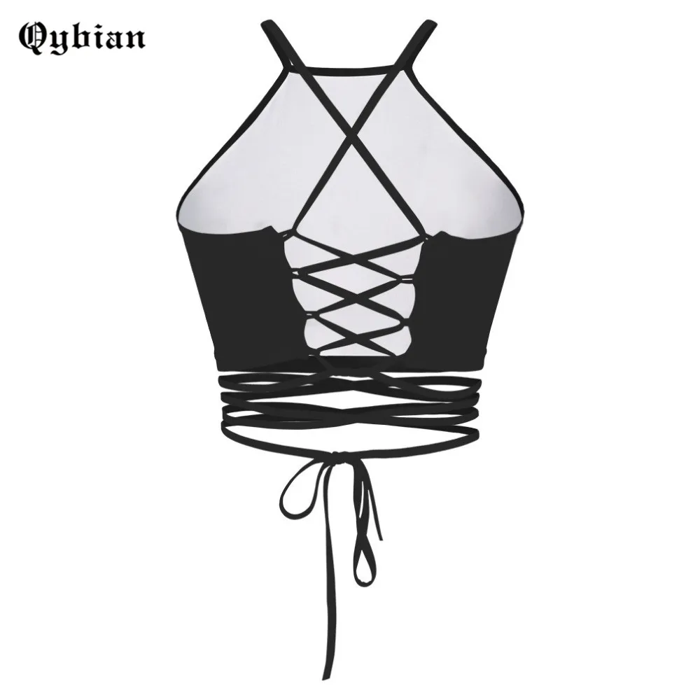 2016 Crop de Blouses Femmes Femme Vêtements dans cropped Femme Tops Gilet Sexy Licou Top Soleil impression Débardeurs Femmes Encolure Sourire Mode Tops fg76yYb
